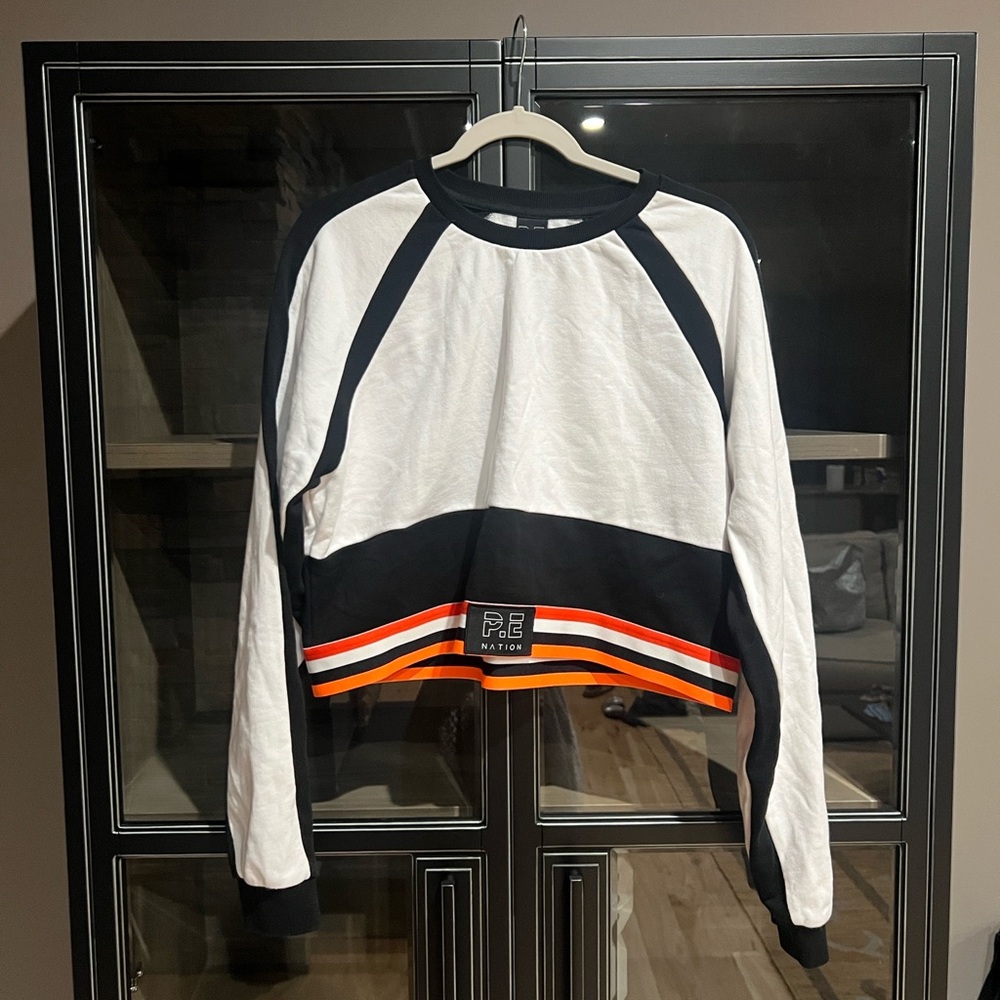 P.E Nation Black and Orange Striped Apparel